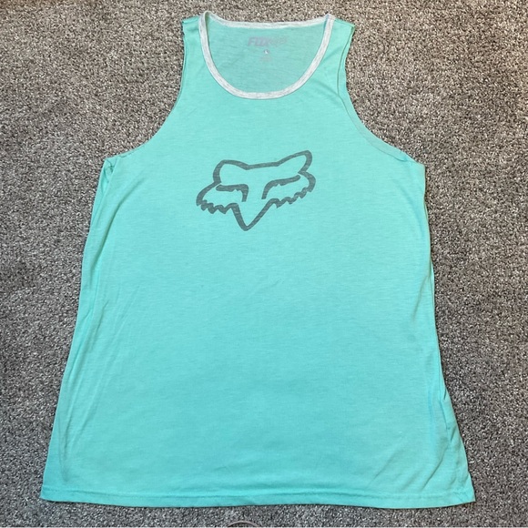 FOX muscle tee tank top, turquoise, size Large, EUC - Picture 4 of 4